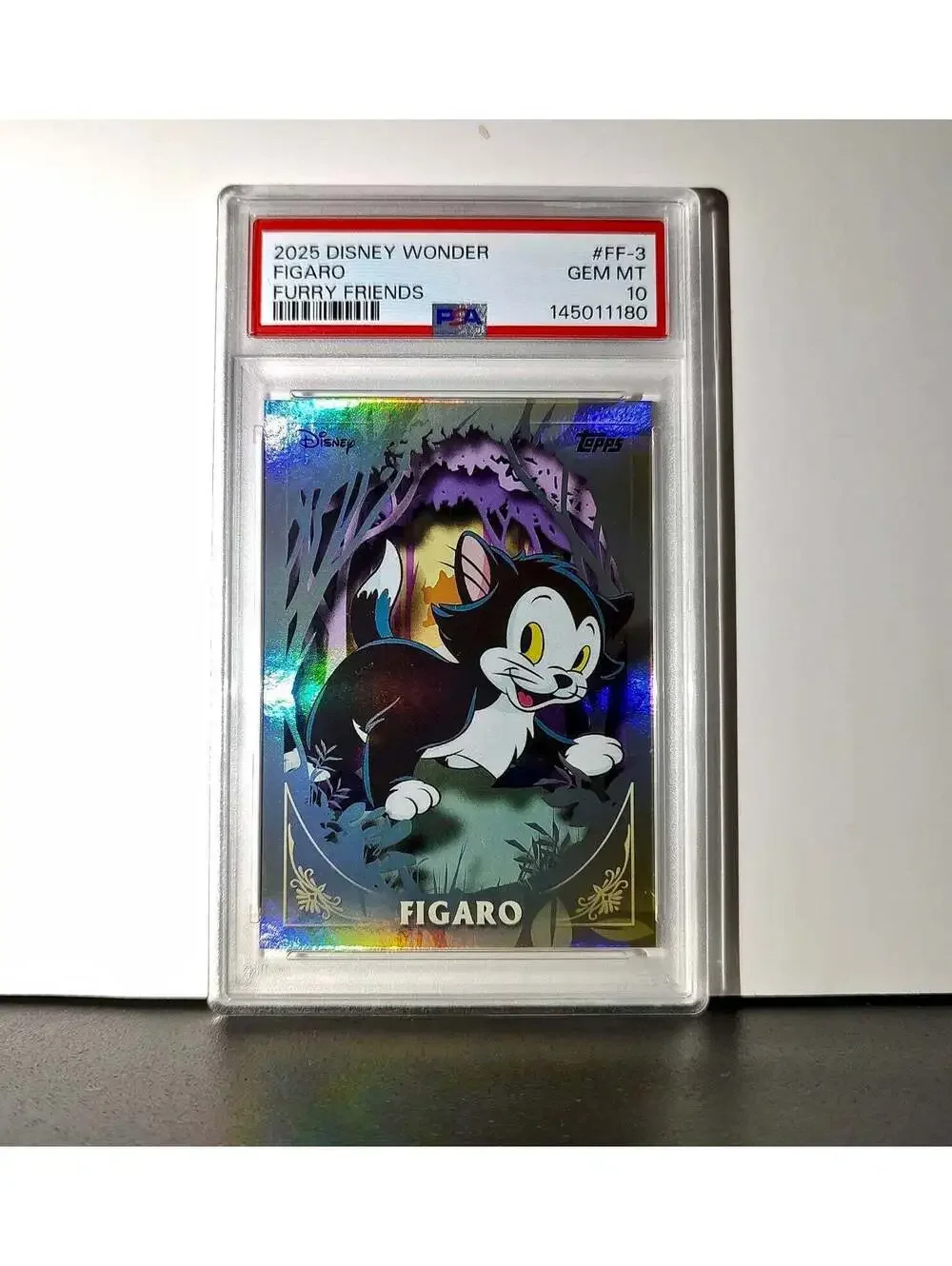 Figaro 2025 Topps Disney #FF-3 Furry Friends Card Pinocchio PSA 10